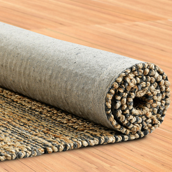 LR Home Natural Fiber 03302 Tan Gray Rug