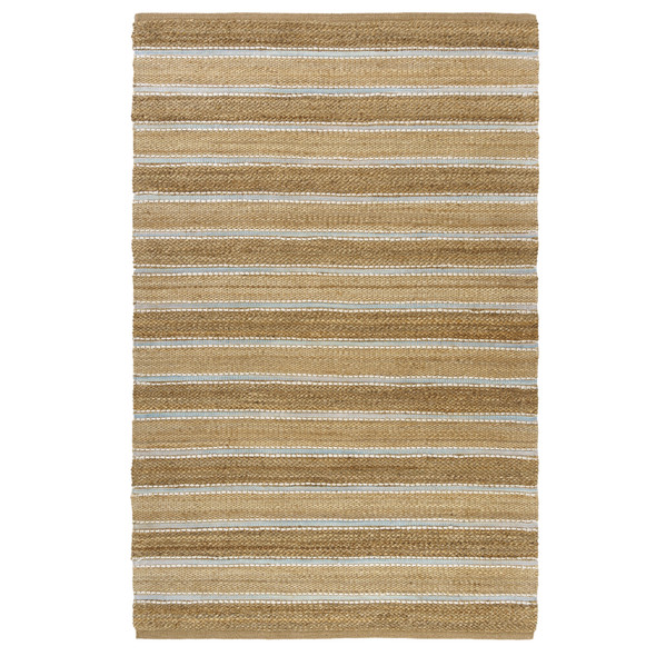 LR Home Natural Fiber 82490 Spa Blue Natural Rug