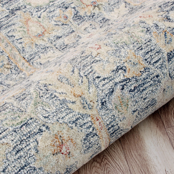 LR Home Vintage 81922 Blue Ivory Taupe Rug