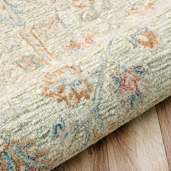 LR Home Vintage 81922 Green Cream Taupe Rug