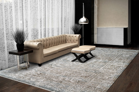 Dynamic Flare 14743 815 Beige Ivory Blue Rug