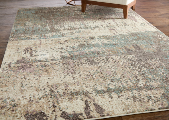 Feizy Eden 39QRF Ivory Blue Purple Area Rug