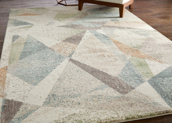 Feizy Eden 39QVF Ivory Blue Green Area Rug