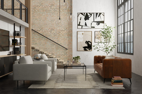 Feizy Kimball 8A31F Taupe Ivory Area Rug