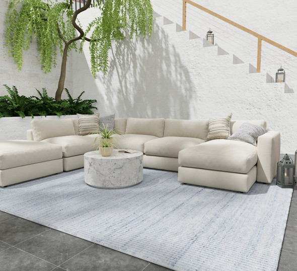 Feizy Limerick T8022 Blue White Area Rug