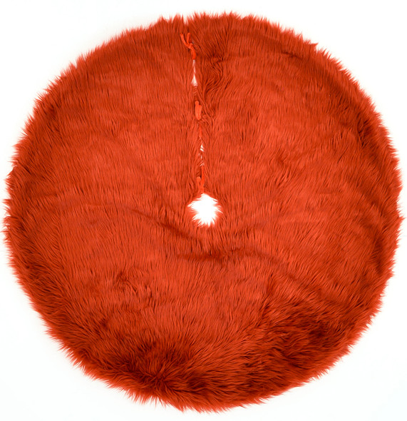 Momeni Furry Tree Skirt FTS-1 Red Rug
