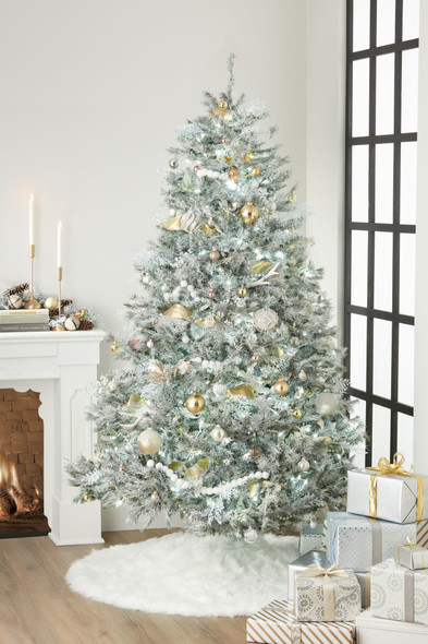 Momeni Furry Tree Skirt FTS-1 White Rug