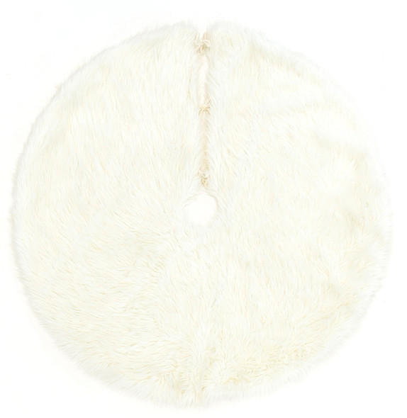 Momeni Furry Tree Skirt FTS-1 White Rug
