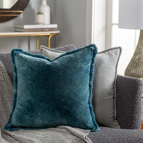 Surya Washed Cotton Velvet WCV-002 Accent Pillow