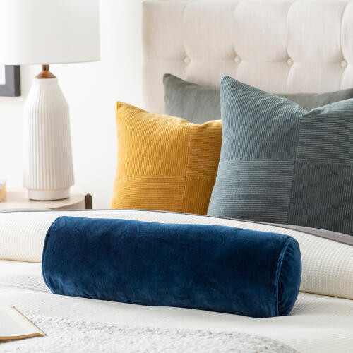 Surya Cotton Velvet CV-055 Bolster Pillow