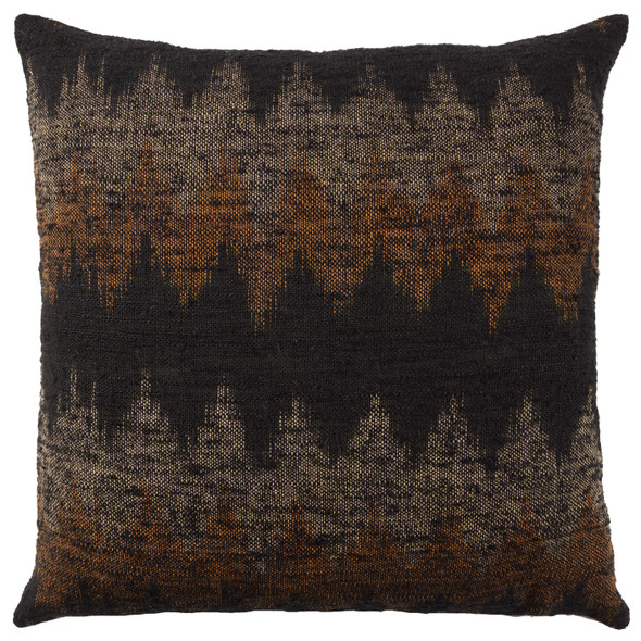 Jaipur Living Harith NAJ01 Handmade Chevron Black And Orange Pillow