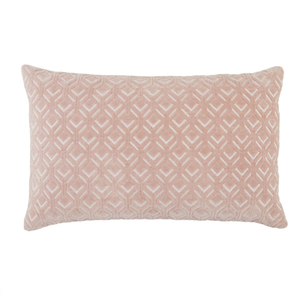 Jaipur Living Colinet NOU08 Handmade Trellis Blush And Silver Lumbar Pillow