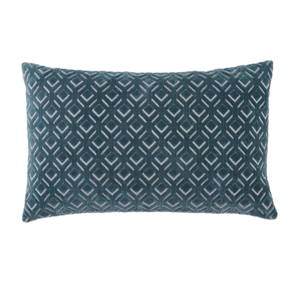 Jaipur Living Colinet NOU09 Handmade Trellis Blue And Silver Lumbar Pillow