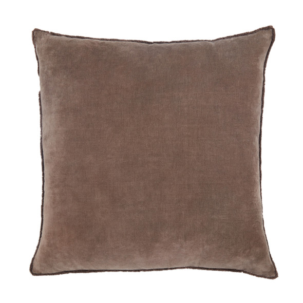 Jaipur Living Sunbury NOU18 Handmade Solid Dark Taupe Pillow