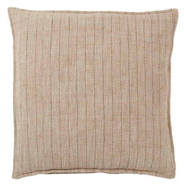 Jaipur Living Murdoch TAN07 Handmade Striped Light Brown And Cream Pillow