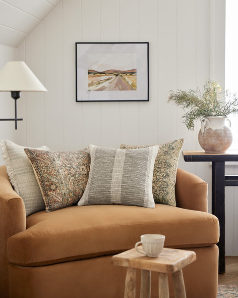 Loloi Dusk PAR0005 Charcoal Ivory Pillow