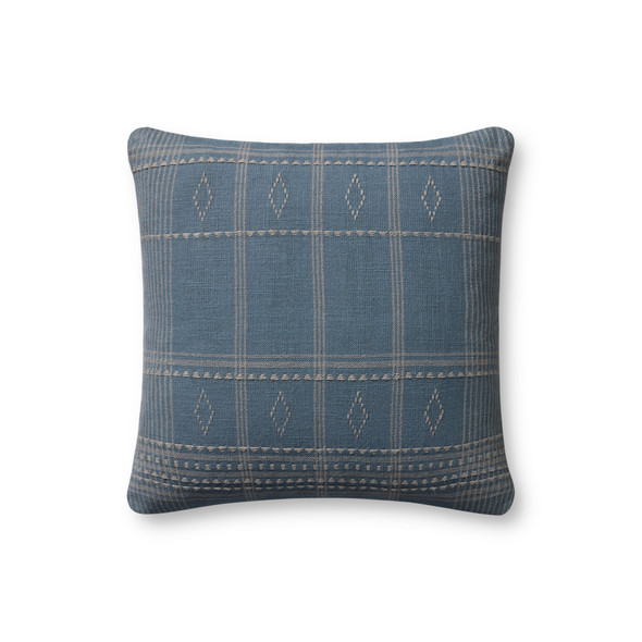 Loloi Lina PAR0016 Blue Slate Pillow