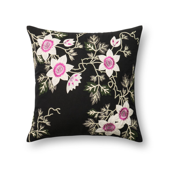Loloi Pillows P0295 Black Ivory Pillow
