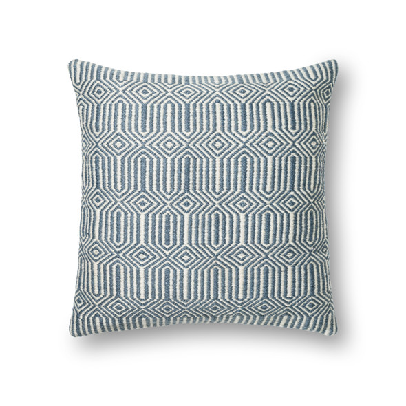 Loloi Pillows P0339 Blue Ivory Pillow