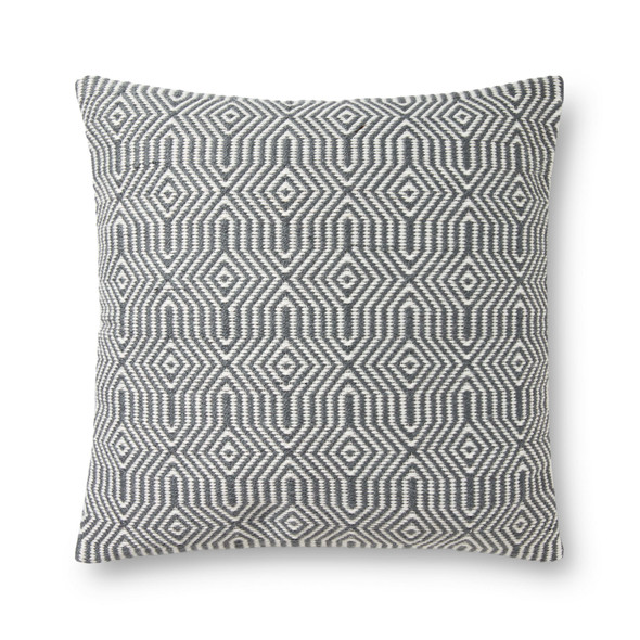 Loloi Pillows P0339 Charcoal White Pillow
