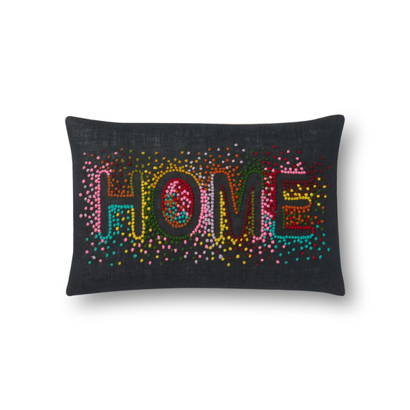 Loloi Pillows P0560 Black Multi Pillow