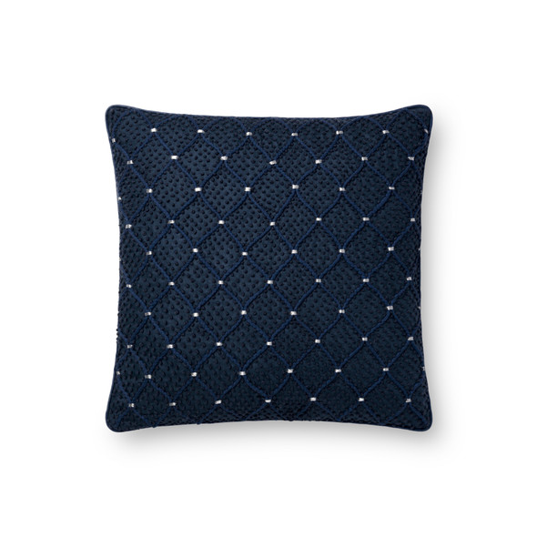 Loloi Pillows P0675 Navy Silver Pillow