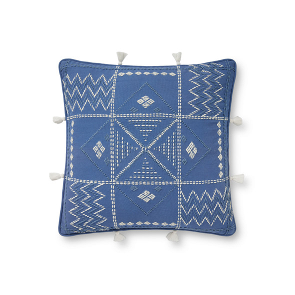 Loloi Pillows PLL0049 Blue Ivory Pillow