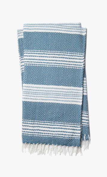 Loloi Wren T0035 Blue White Throw