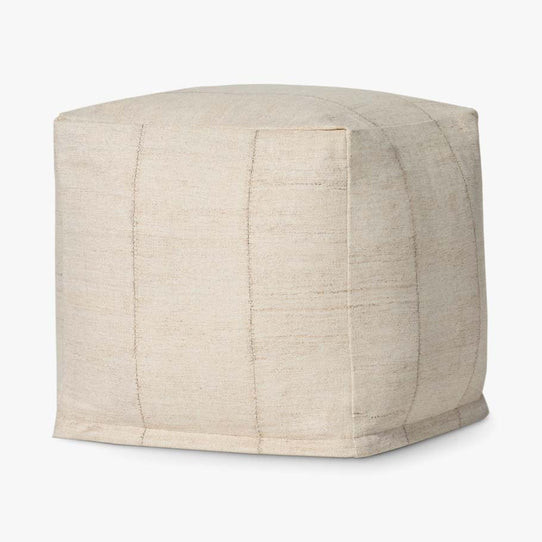 Loloi LPF0043 Ivory Pouf