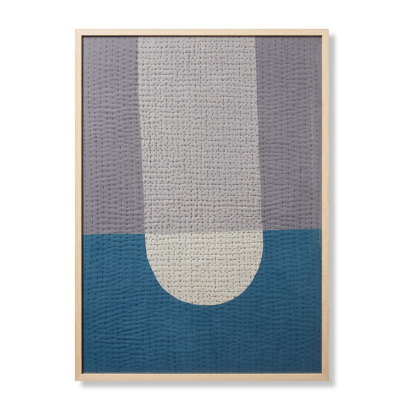 Loloi Bullet Point BULLX Blue Grey Wall Art