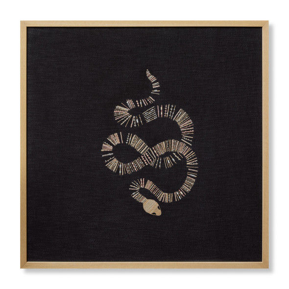 Loloi Snake Eyes SNAKX Black Beige Wall Art