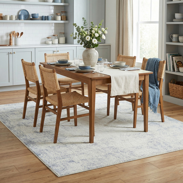 LR Home Aria 82424 Blue Gray Rug