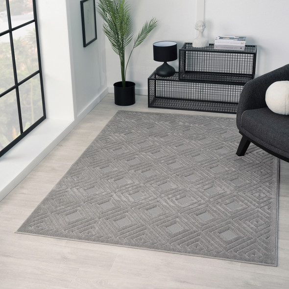 LR Home Atlas 82412 Gray Rug