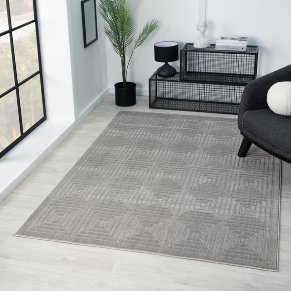 LR Home Atlas 82415 Gray Rug