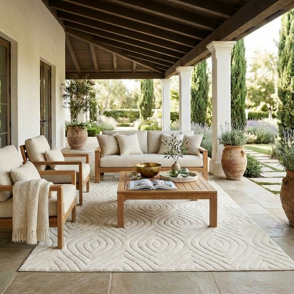 LR Home Atlas 82418 Ivory Rug