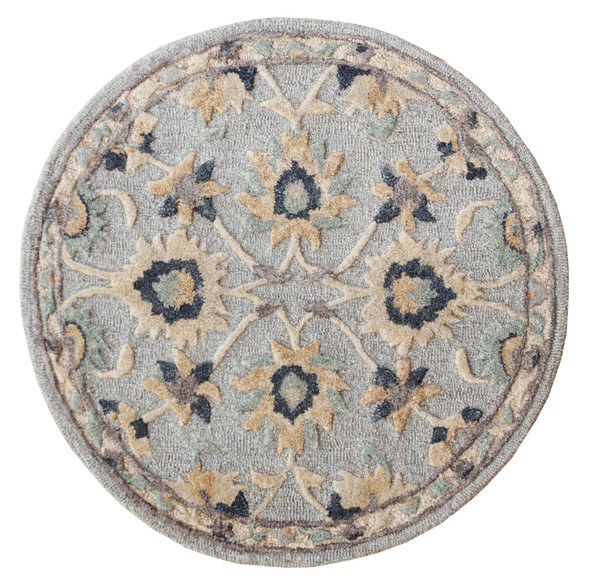 LR Home Bella Rose 21710 Blue Gray Rug