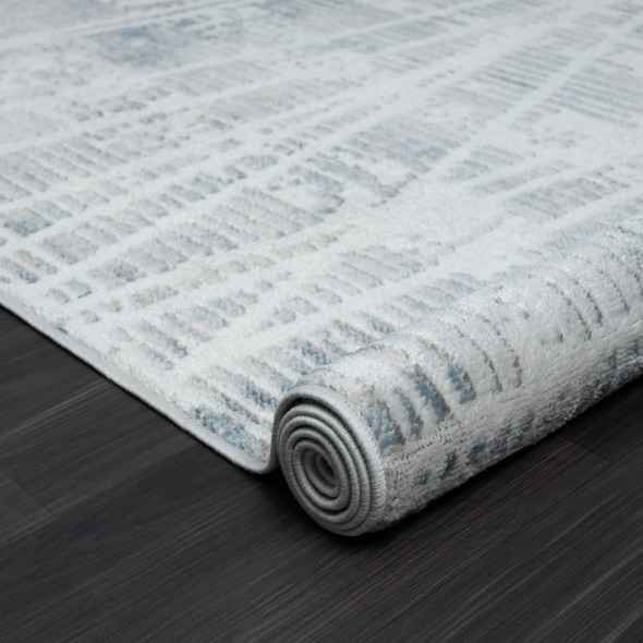 LR Home Calgary 82277 Blue Cream Rug