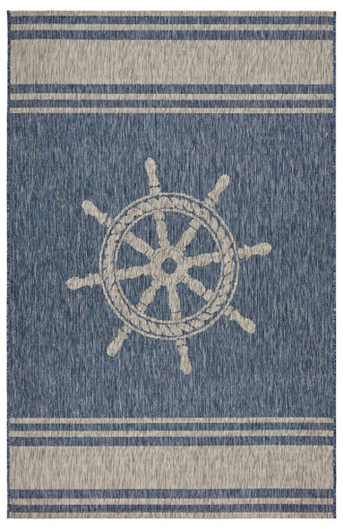 LR Home Captiva 81025 Blue Gray Rug