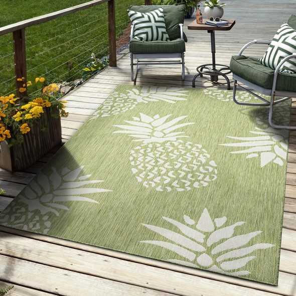LR Home Catalina 81500 Green Beige Rug