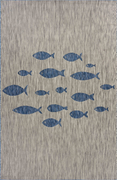 LR Home Catalina 81505 Gray Navy Rug