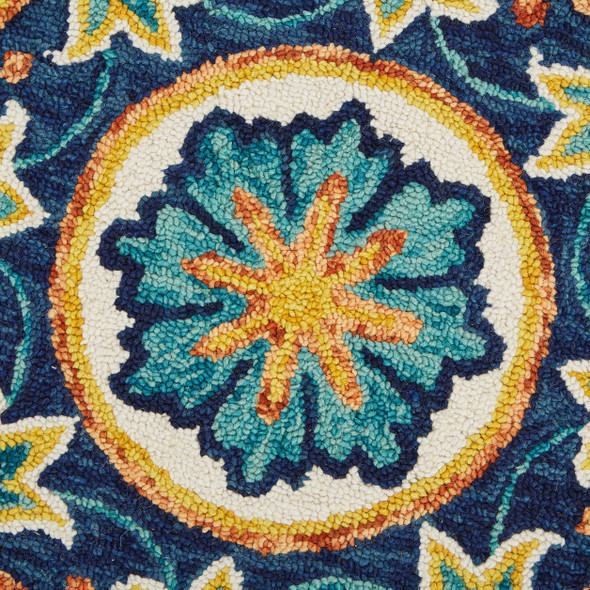 LR Home Dazzle 54079 Ivory Blue Rug