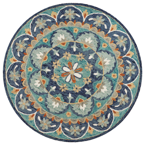 LR Home Dazzle 54099 Teal Blue Rug