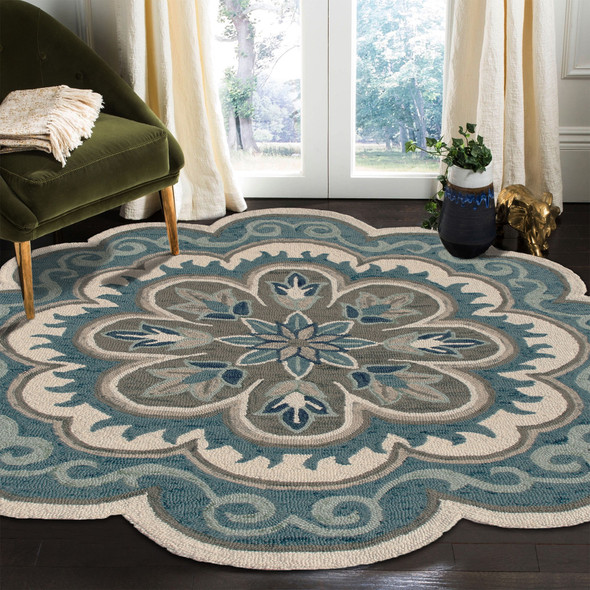 LR Home Dazzle 82267 Blue Gray Rug