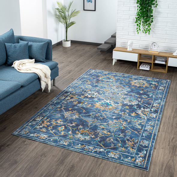 LR Home Gala 81275 Indigo Multi Rug