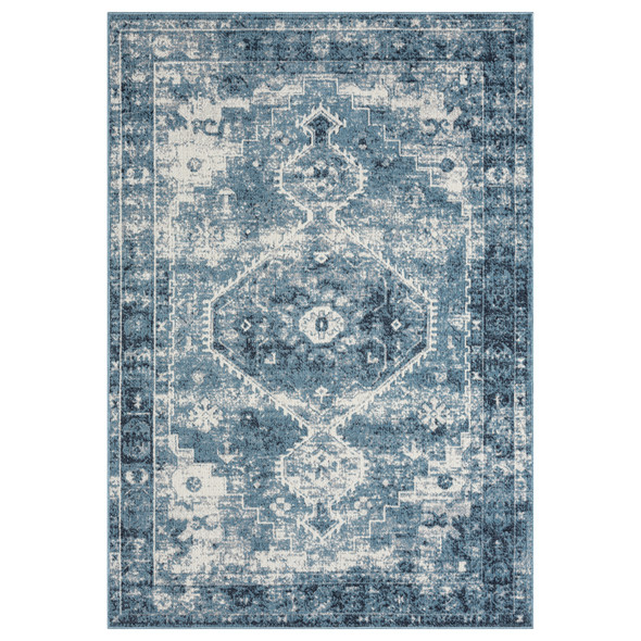 LR Home Lanham 82274 Blue Ivory Rug
