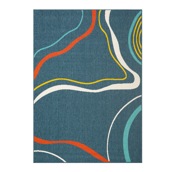 LR Home Mapa 82505 Navy Multi Rug