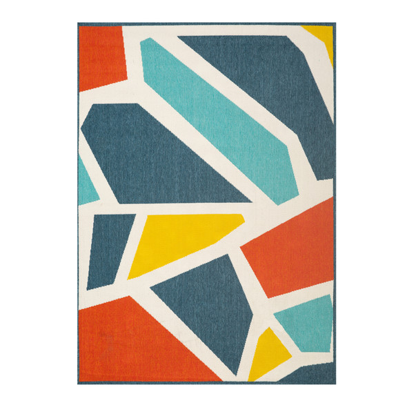 LR Home Mapa 82506 White Multi Rug