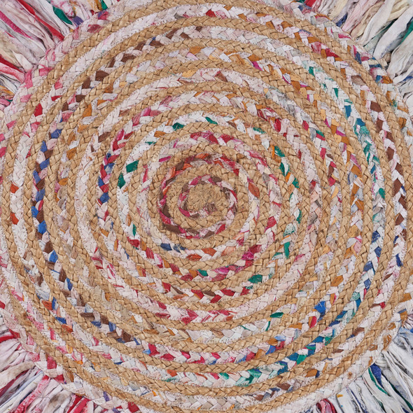 LR Home Boutique Jute 3382 White Multi Natural Rug