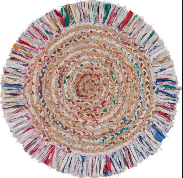 LR Home Boutique Jute 3382 White Multi Natural Rug