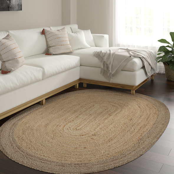 LR Home Boutique Jute 12035 Natural Gray Rug
